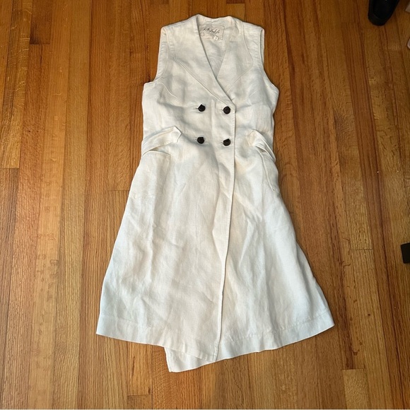 Koto Bofolo Anthropologie Linen Shirt Dress  Size 00 (a4 - Picture 2 of 13